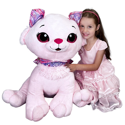 Peluche gatto rosa gigante - gatto,